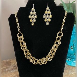 INC necklace and earrings, EUC
